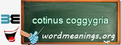 WordMeaning blackboard for cotinus coggygria